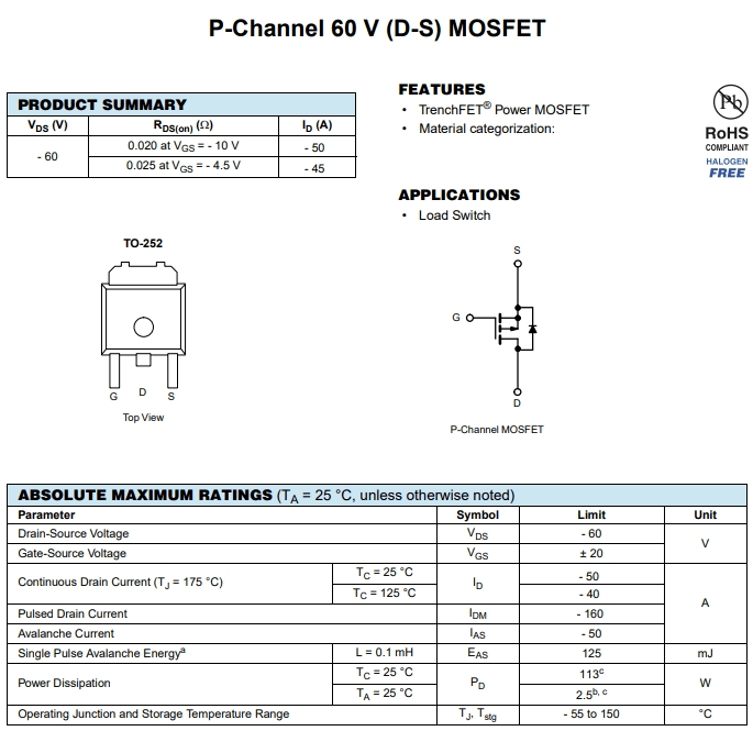 IRFR5305TRPBF參數(shù) IRFR5305TRPBF參數(shù)