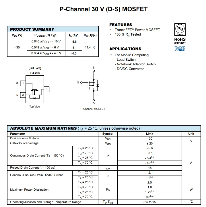 SI2323CDS-T1-GE3參數(shù) SI2323CDS-T1-GE3參數(shù)