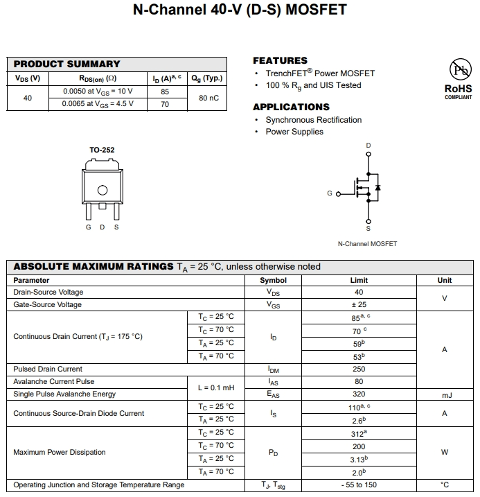 AOD240參數(shù) AOD240參數(shù)