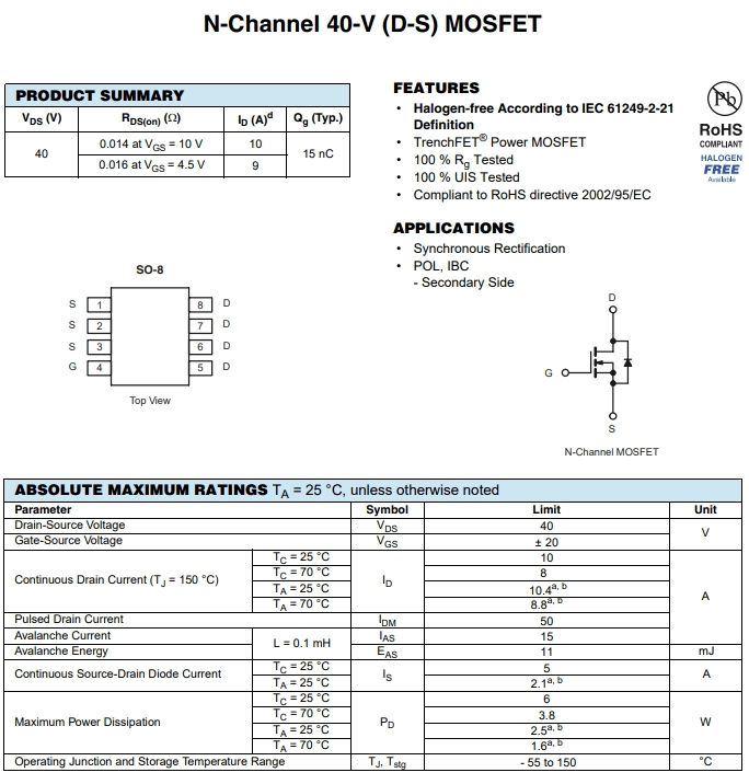 IRF7471TRPBF參數(shù) IRF7471TRPBF參數(shù)