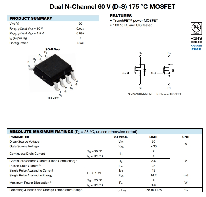 SI4946BEY-T1-E3參數(shù)