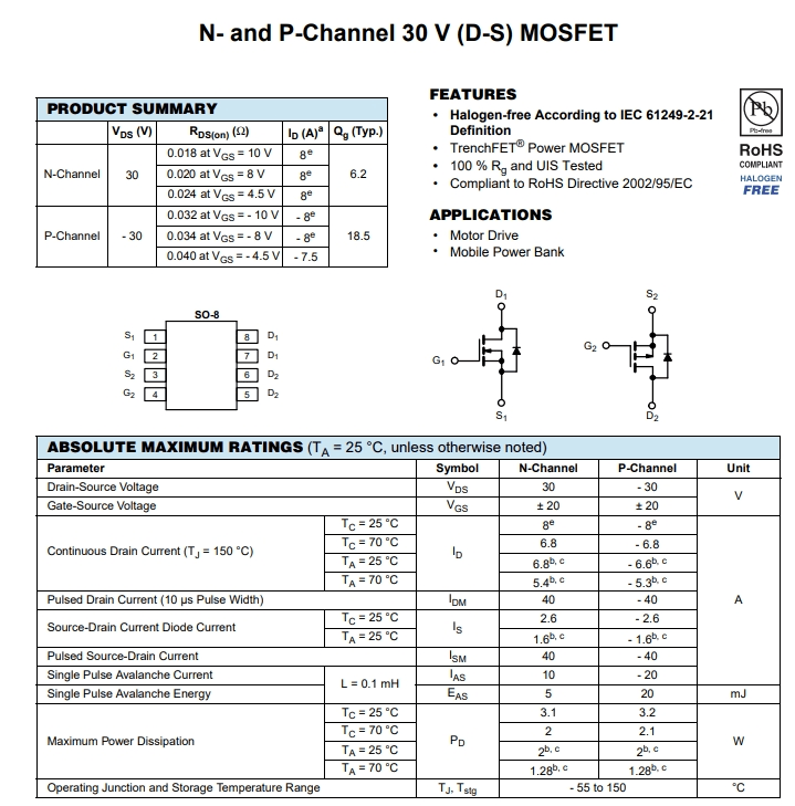 AO4606A參數(shù) AO4606A參數(shù)