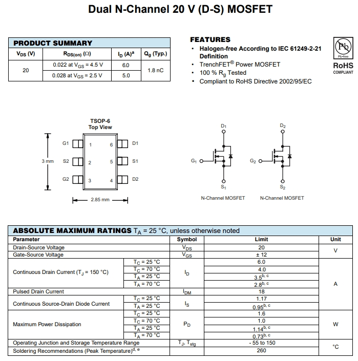 AO6800參數(shù) AO6800參數(shù)