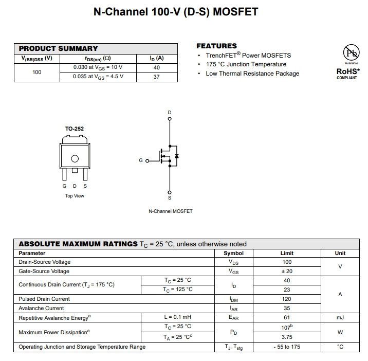 IRFR540ZPBF參數(shù) IRFR540ZPBF參數(shù)
