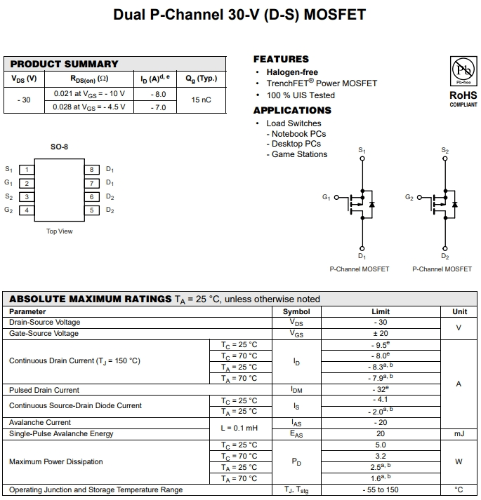 AO4805&19參數(shù) AO4805&19參數(shù)