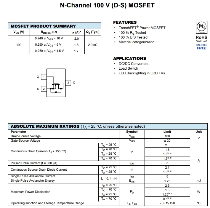 SI2328DS參數(shù) SI2328DS參數(shù)