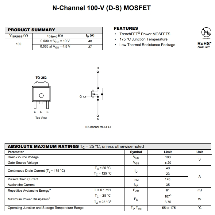 AP40T10GH參數(shù)