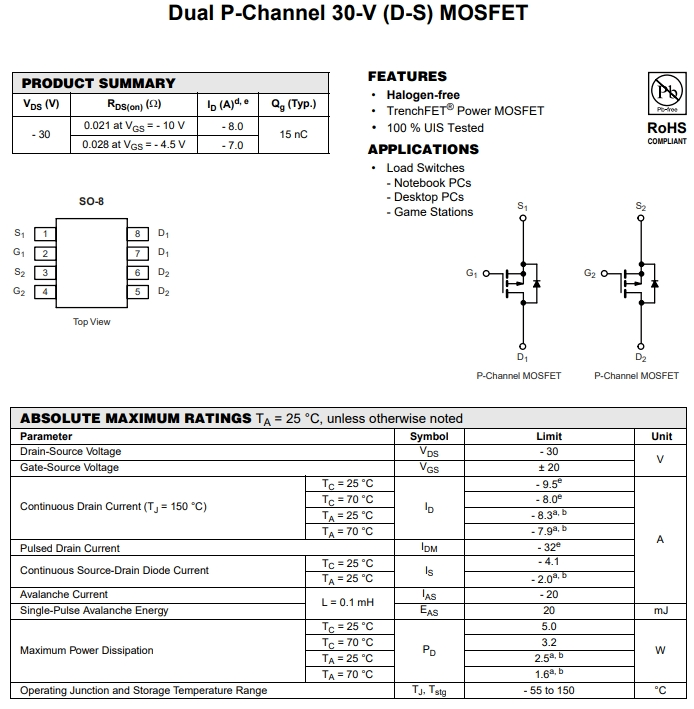 AO4813參數(shù) AO4813參數(shù)