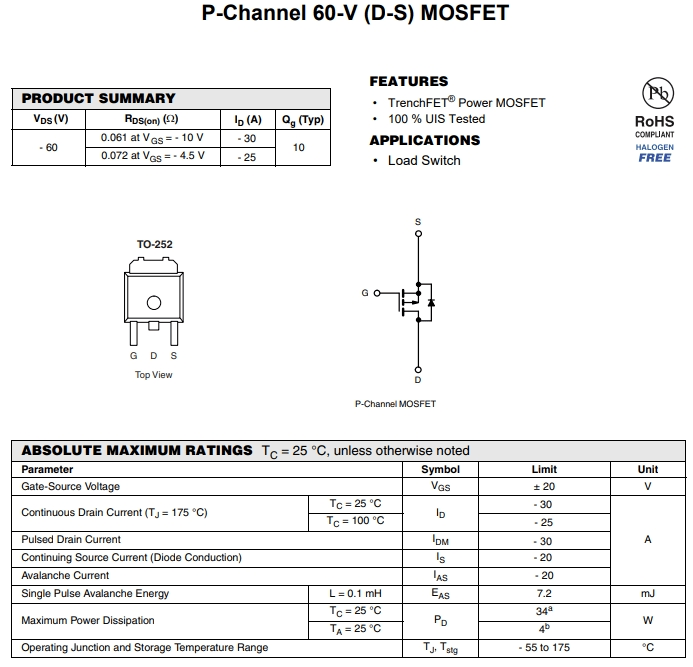 AOD407參數 AOD407參數
